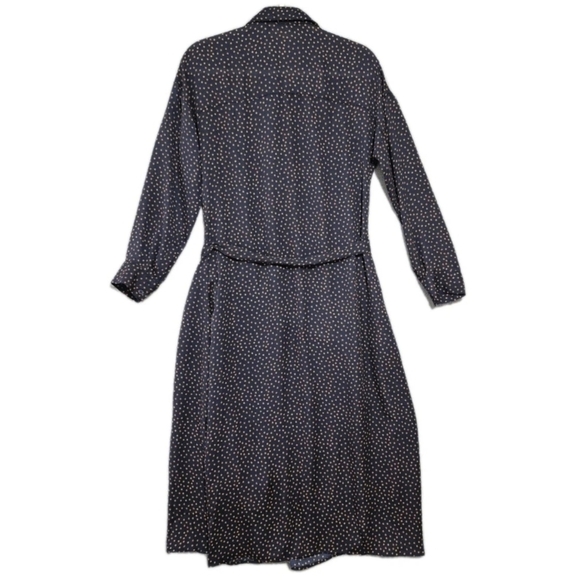 Reset By Jane Women's Button Down Collared Long Sleeves Tie Waist Star Dress M - Picture 2 of 6